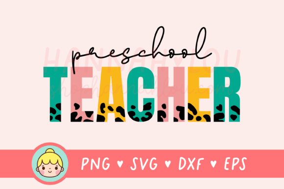 Preschool Teacher Graphics for Crafts and Creative Design