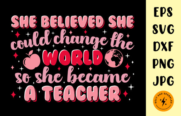 She Became a Teacher, SVG Graphics and Crafts