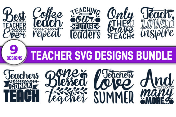 Teacher SVG Design Bundle: A Versatile Graphics Asset for Crafts and Local Branding