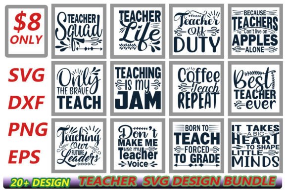 Teacher Svg Quotes Designs Bundle