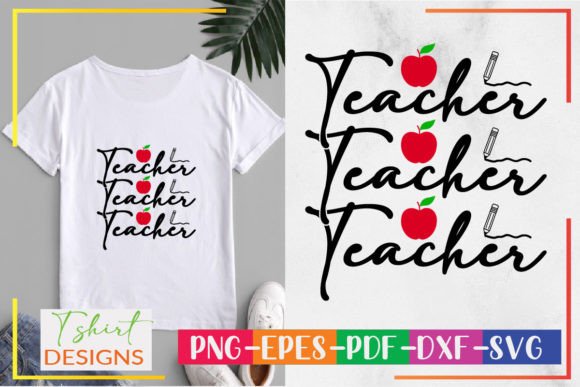 Teacher SVG T-shirt Design for Crafts and Graphics